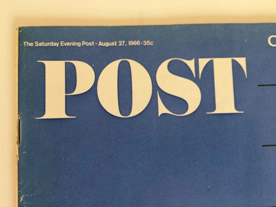 Saturday Evening Post Magazine August 27 1966 The Beatles, Ex Cond - Image 4 of 4
