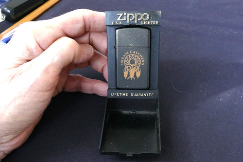 Zippo Native American Dream Catcher Black Matte Slim? Lighter MIB Unopened