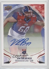 2017 Upper Deck USA Football Flag Wave Auto Viktor Beach #46 Auto
