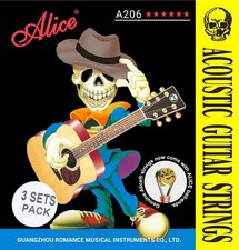 Alice Acoustic Guitar Strings Set - 6-String for Beginner, Briliant Steel Cop...