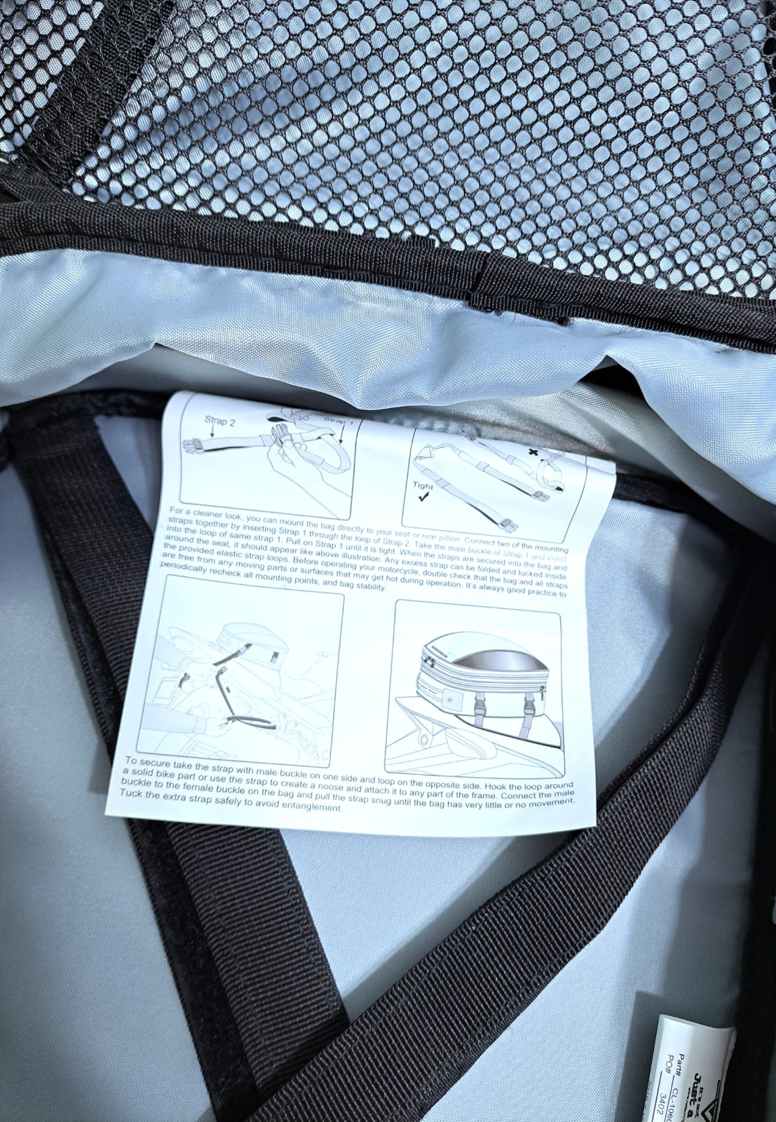 Nelson Rigg Commuter Touring Motorcycle Tail Seat Bag Black CL-1060-S2 UltraMax