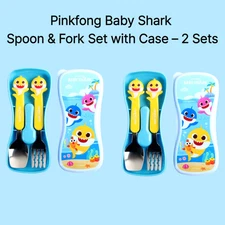 Baby Shark Pinkfong Spoon Fork Case Set For Baby Kids Korea