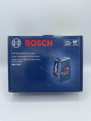 Bosch GLL 3-15: 3 Plane Self-Leveling Laser- Red Laser Color