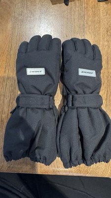 Ziener Junior Ski Gloves Size 3.5 Black - PrimaLoft & Aquashield - Kids 4-5 Yrs