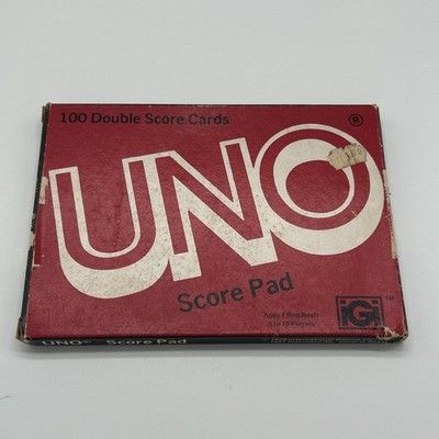 Vintage Uno Score Pad 100 Double Score Cards iGi 1978