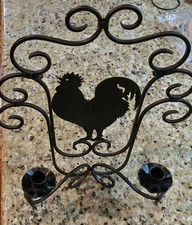 18" Southern Living Home Rustic Rooster Country Farm Decor Hanging Wall Sconce 
