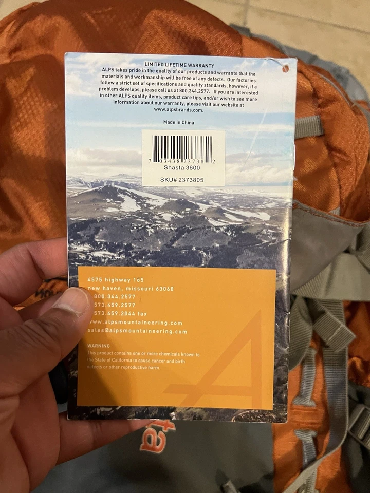 ALPS Mountaineering Shasta 3600 Pack - 59 Liters - Image 3 of 4