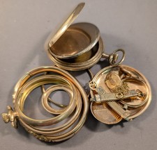 Clean Lot of Gold Filled Scrap - 98 Grams Watch Cases and a Little Jewelry