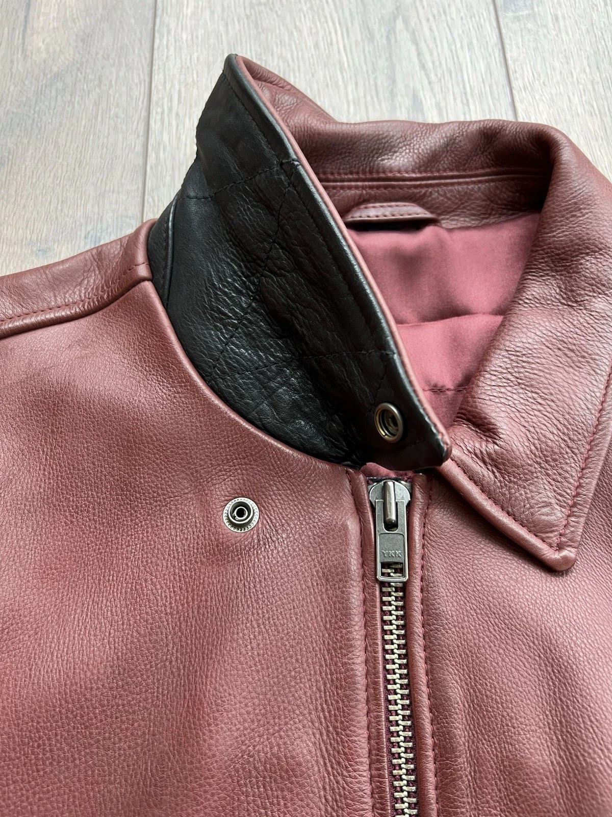 First MFG Motorcycle Leather Bomber Jacket XL image 4