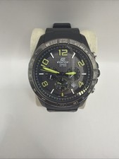 Casio Edifice Men s Watch EFR-516 New Battery Black Label 100m Water Resistance