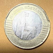 Hungary 200 Forints Current Bimetallic Coin - Dated 2009 - Hungarian Bridge