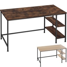Schreibtisch mit 2 Regalebenen Büro Arbeitstisch Industrial Design 140 x 60 cm