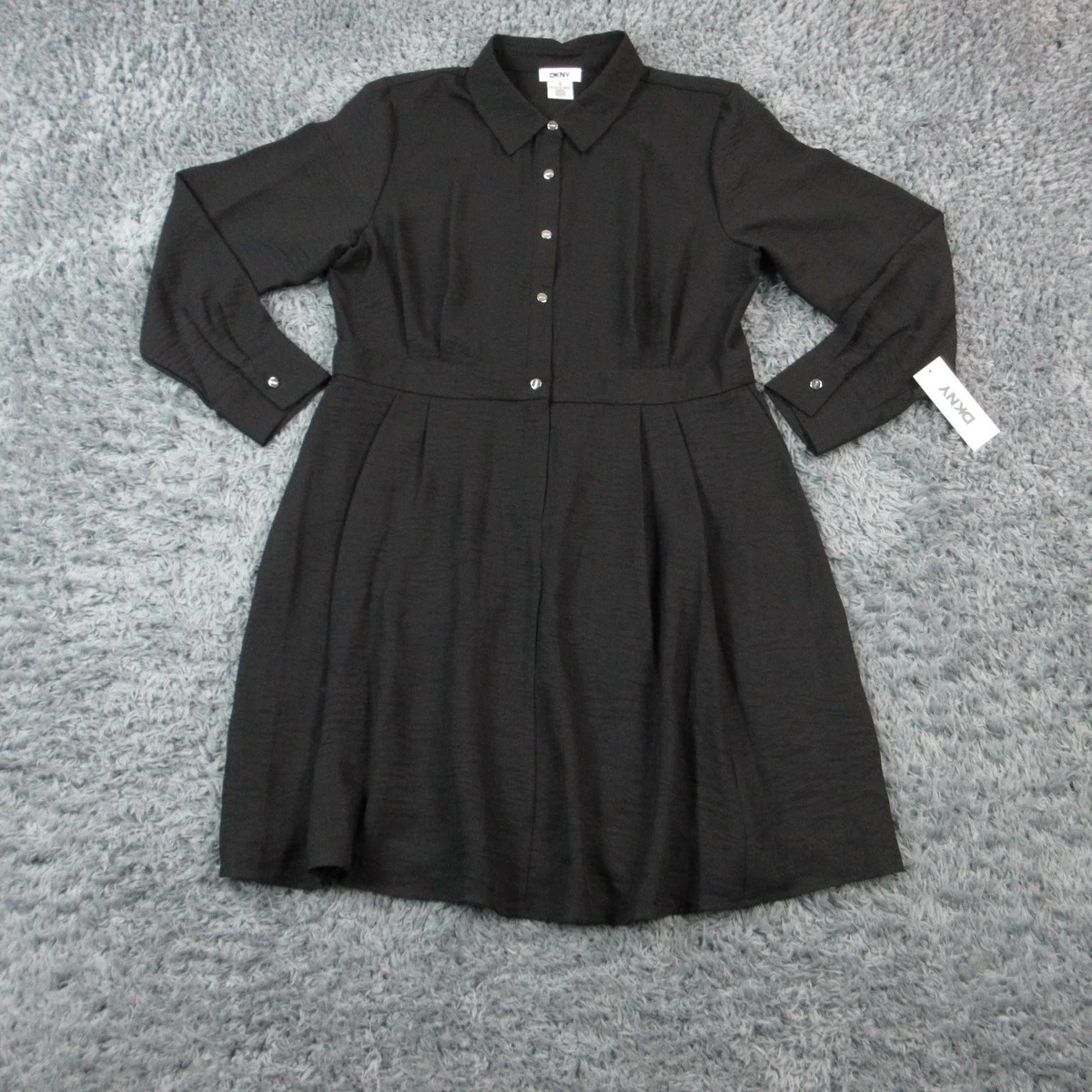 black long sleeve pencil cut dress Berylove Women Black Pencil Work Dress Long Sleeve Cut-Out Semi-Formal Dress With Slit, Black / US20W