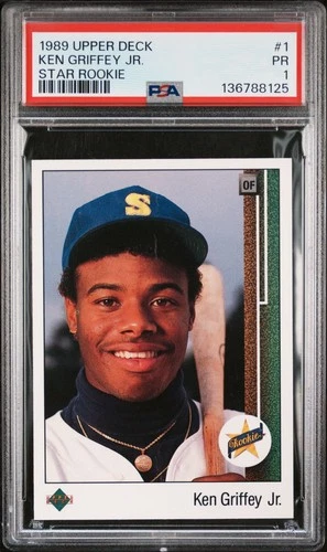 1989 UPPER DECK STAR ROOKIE KEN GRIFFEY JR #1 * MARNERS * HOF * POOR PSA 1