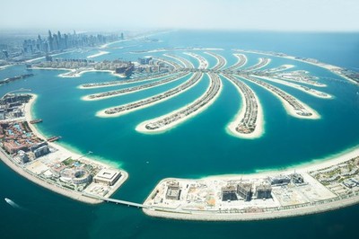 Wandbild: Eine künstliche Jumeirah Palm Island auf Sea, Dubai, Vereinigte [...]
