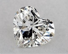 Cert. GIA 1.50 Carat Heart Cut Natural Mined Diamond Loose H color I1 clarity 3410.00 per carat