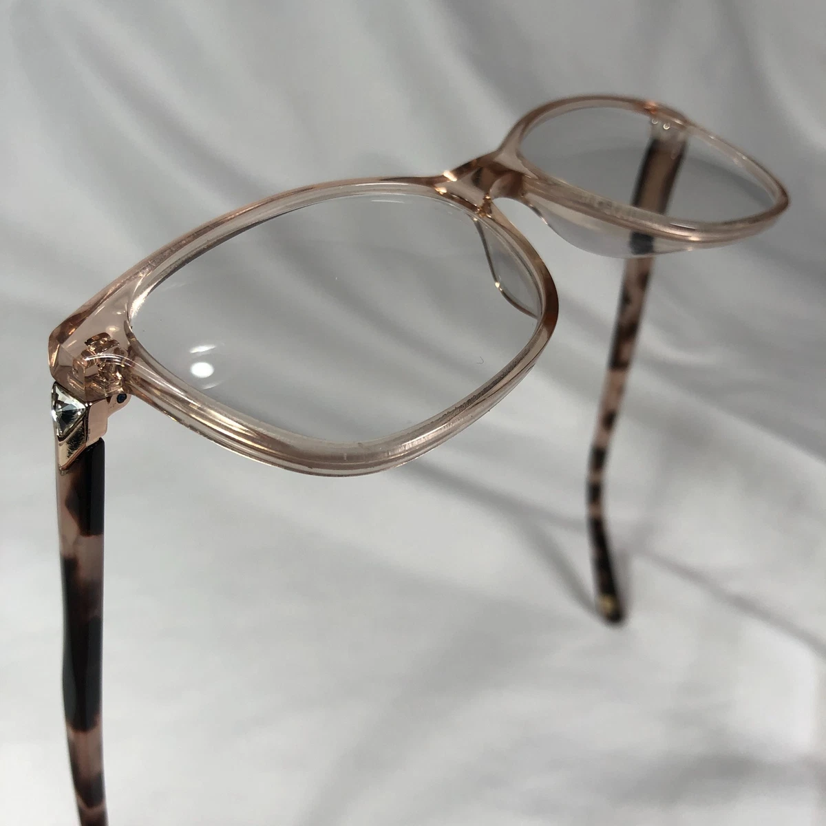 NEW MARCHON M- 8000 780 Rose Gold Aviator Eyeglasses 55mm with Case The Murphy - Pink Clear Acetate Rose Gold Metal – Pair Eyewear main image 2