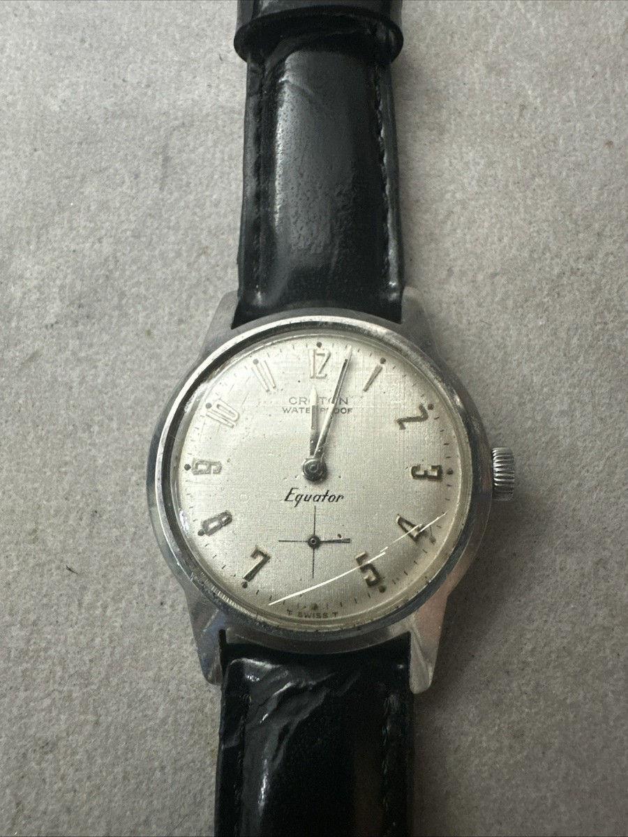CROTON VINTAGE EQUATOR SCREWBACK WP 17J VENUS 180 MANUAL WIND