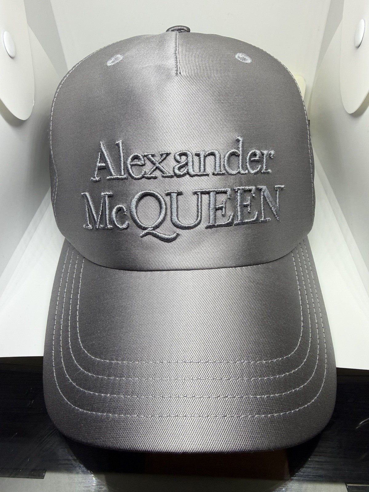Alexander Mcqueen Baseball Cap Silver - image 1