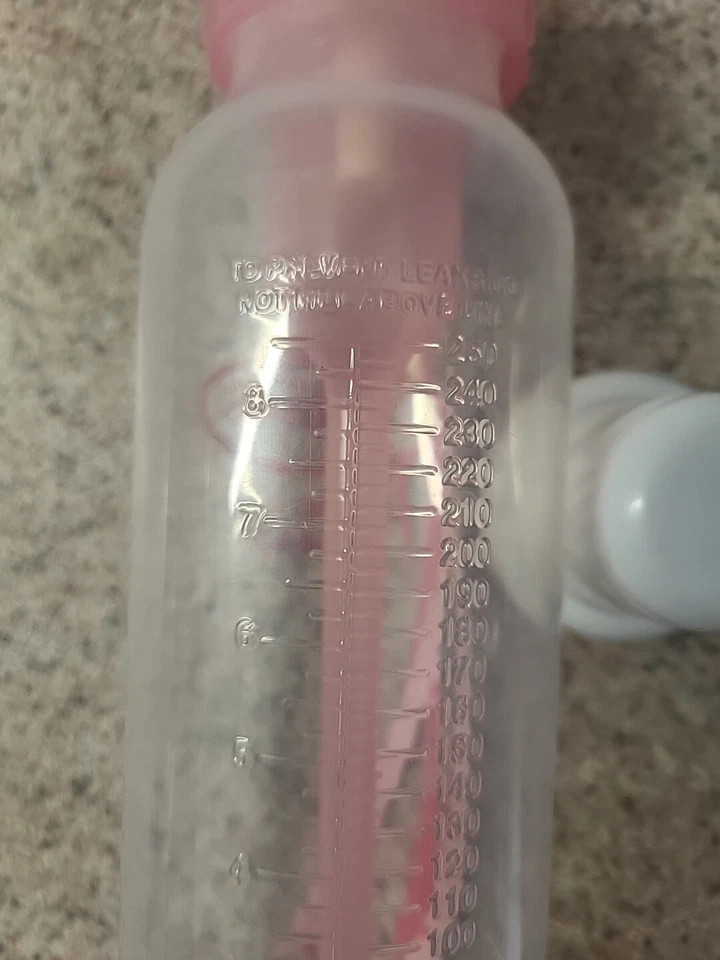 Botellas Dr. Brown's Natural Flow 8 oz - 6 piezas con tapa incluida (rosa y transparente) #3 Foto 4 de 4