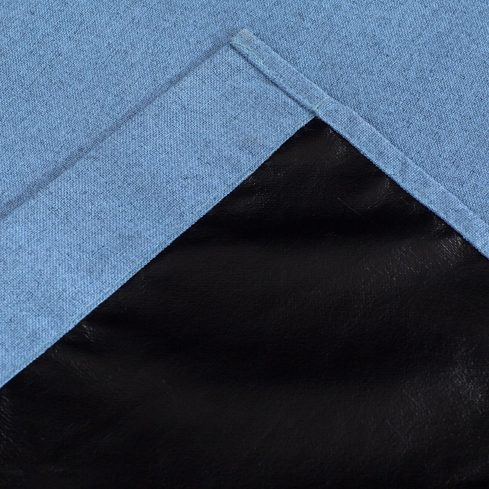 Set of Two (2) 100% Blackout Curtains Extra Wide 110 Inches - All Lengths - Blue - Image 4 of 4