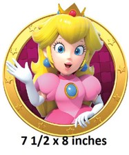Princess Peach Decal Wall Art Decor Nintendo Super Mario Bros Peel Stick Sticker