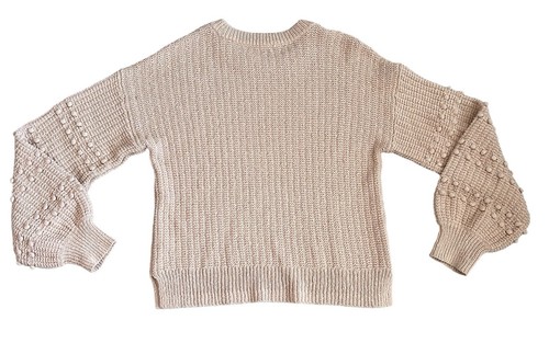 Madewell Women’s Sweater Bobble Pullover Balloon Sleeve Size Medium Cotton - Picture 8 of 11
