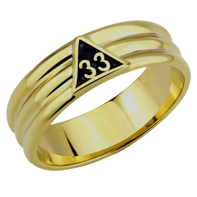 T23 Scottish Rite 33 Degree Ring 33rd Thirty Third Freemason Mason Freemason