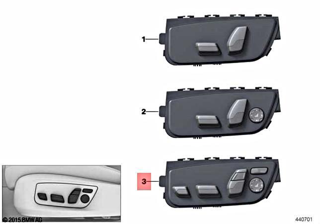 For BMW Genuine Seat Switch Panel Front Right 61319460182 | eBay