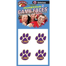 Fan-A-Peel LSU Waterless Peel and Stick Temporary Tattoos
