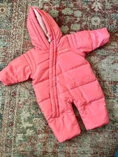 Columbia Pink Down Bunting Snow Suit 6 months baby girl one piece puffer hooded