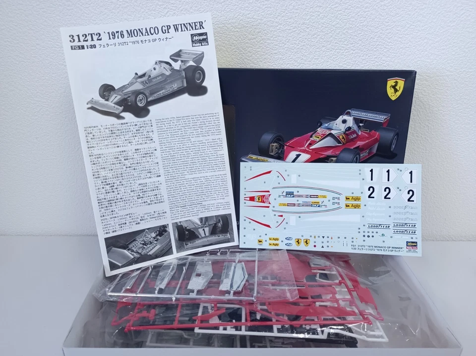 Hasegawa 1/20 Ferrari 312T2 1976 Monaco GP Winner Model Kit 23201 Giappone - Immagine 2 di 4