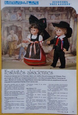 Page De Poupées Modes Et Travaux - Mars 1978 - Marie-Françoise, Jean-Michel - Occasion - Pour Collectionneurs