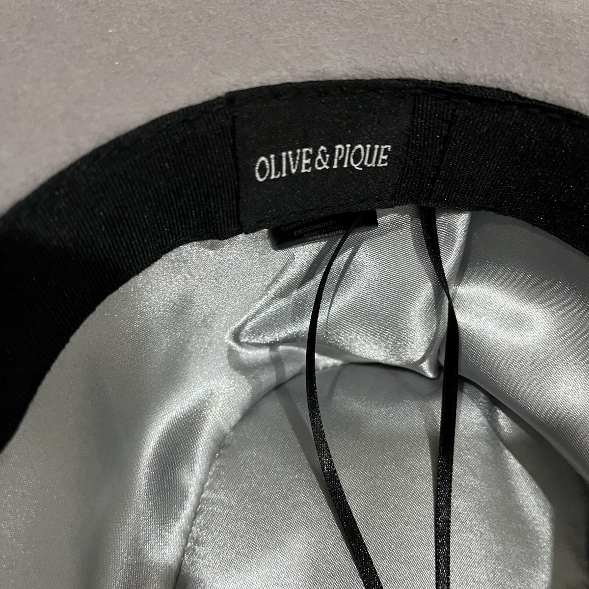 Olive & Pique Gray 100% Wool Felt Hat 16” Brim Olive & Pique - Western Cowboy Hat, 100% Wool Felt, Feather  main image 2