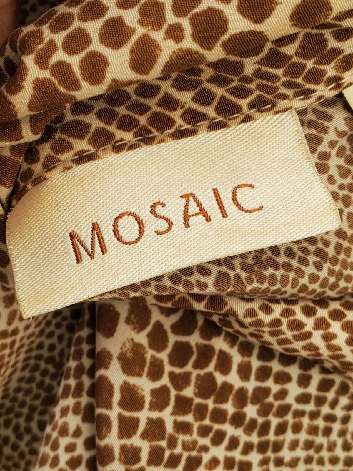 Mosaic Women's Brown Polyester Collared Sleeveles… - image 7