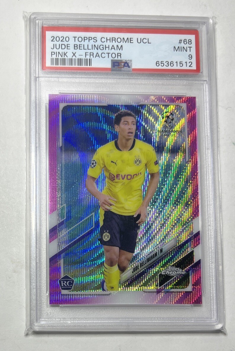 2020-21 Topps Chrome UCL Jude Bellingham Pink Xfractor Rookie RC