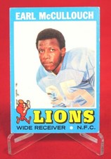 Earl Mccullouch TOPPS Football Card 1971 #127 NFL EX-NM