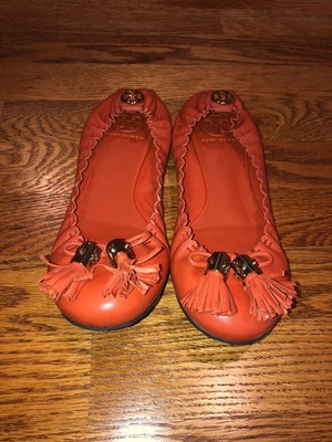 orange ballet shoes