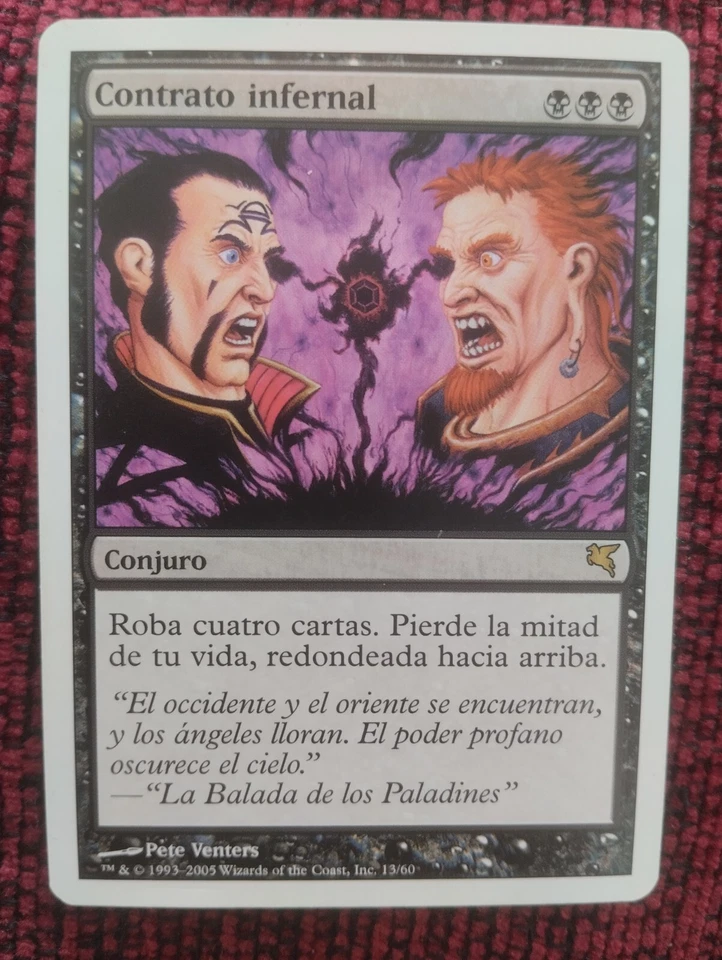 MTG Infernal Contract (Contrato infernal) VERY RARE SPANISH MP Salvat-Hachette - Image 2 of 4