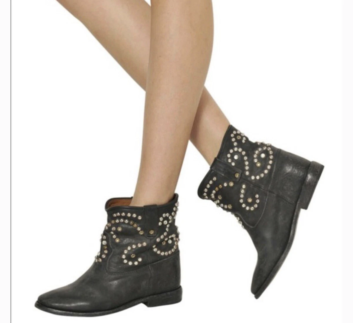 Isabel Caleen stud boots wedge | eBay