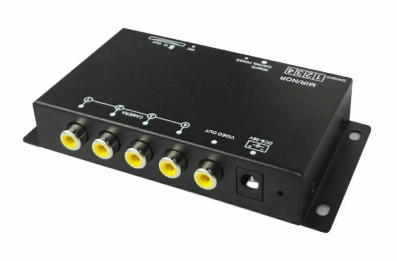 Caja de control de pantalla dividida de monitoreo 360° de 4 vías cámara de visión de estacionamiento imagen de videograbadora Foto 2 de 4