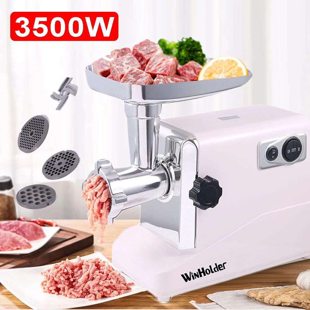 Meat grinder with sausage attachment outlet