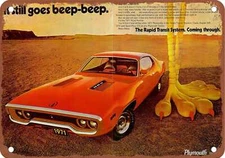 METAL SIGN - 1971 Plymouth Vintage Ad 03 - Old Retro Rusty Look