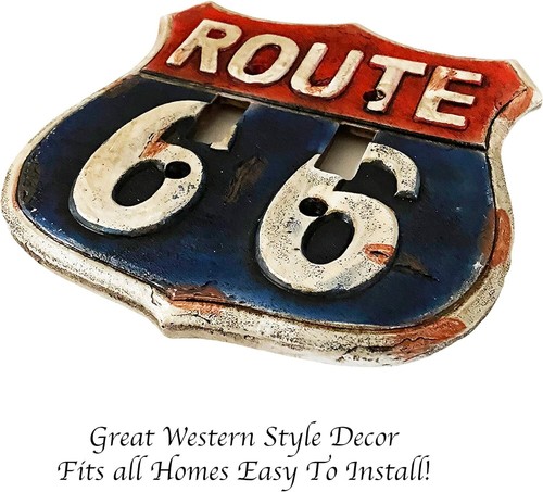Urbalabs Route 66 Automotive Motorcycle Road Decorative Light Switch Outlet - Picture 4 of 7