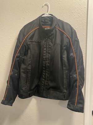 Bilt Men's Black Blaze Mesh Motorcycle Padded Jacket Size Medium  Waterproof