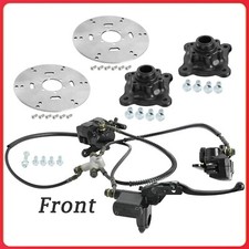 Front Hydraulic Twin Brake Caliper Brake Disc Hub For DIY Go Kart ATV Quad Buggy