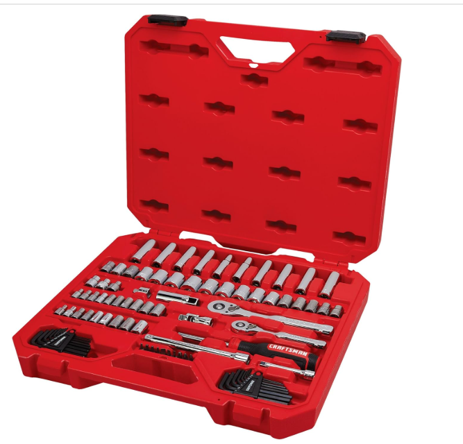 CRAFTSMAN　工具 CRAFTSMAN Mechanics Tool Set, 83 Piece Hand and Socket Set SAE