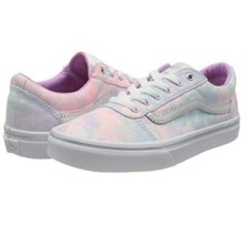 VAN Women s Missy Girls Size 6 Glitter Tie-Dye Sneakers Pink/Blue NEW