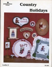 Country Holidays Leaflet 9 Yarn Tree Cross Stitch Pattern Leaflet