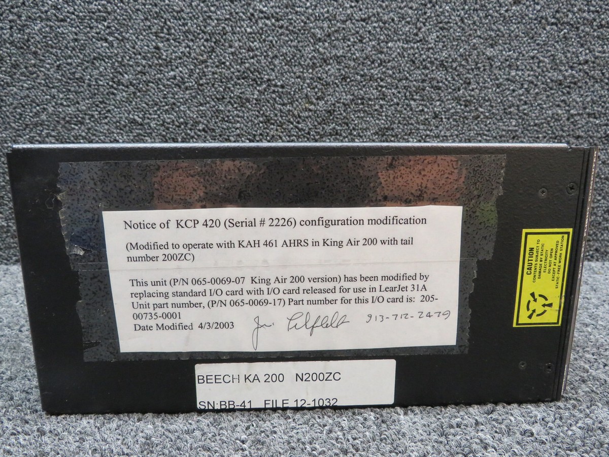 065-0069-07 Bendix King KCP-420 Flight Computer (Volts: 28 065-0069-07 Bendix King KCP-420 Flight Computer (Volts: 28